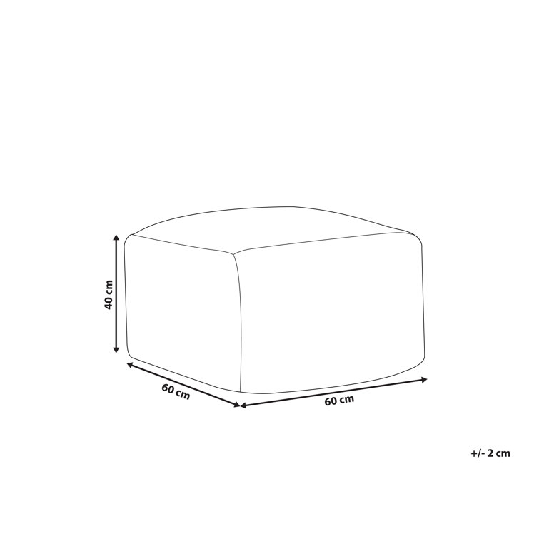 Oliver Russellville 60cm Wide Square Geometric Pouffe Ottoman